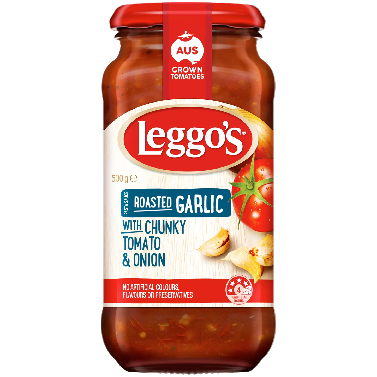 Leggos Roasted Garlic Chunky Tomato Onion 500g