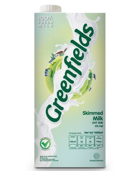 Greenfields UHT Skimmed Milk 950ml