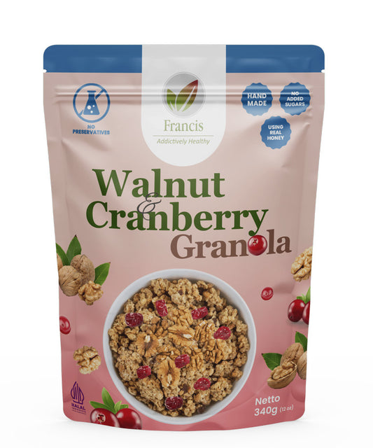 Francis Walnut Cranberry Granola 340gr